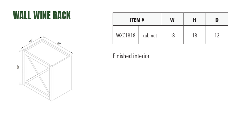 WXC1818 - WALL WINE RACK