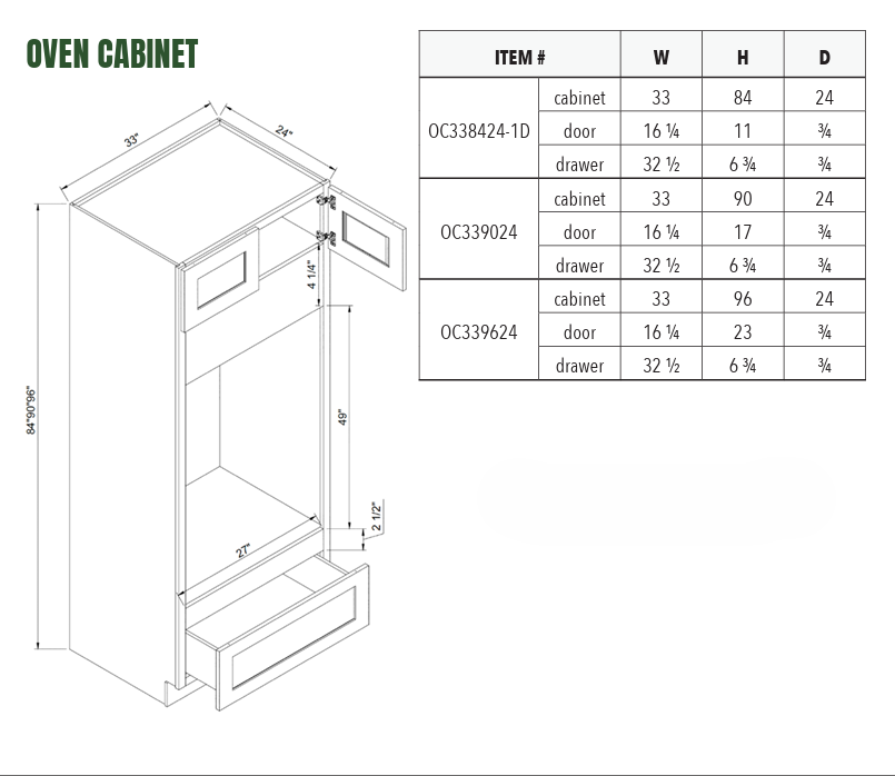 OC339024 - OVEN CABINET