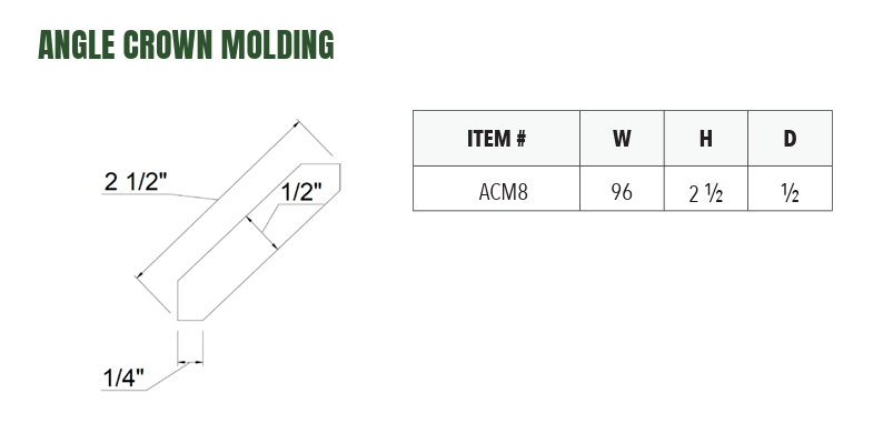 ACM8 - ANGLE CROWN MOLDING