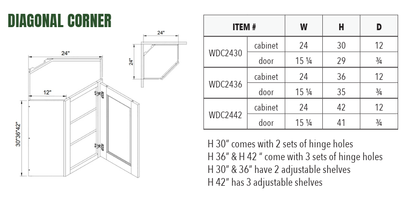 WDC2436 - DIAGONAL CORNER