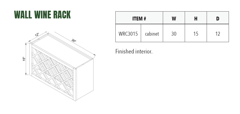 WRC3015 - WALL WINE RACK